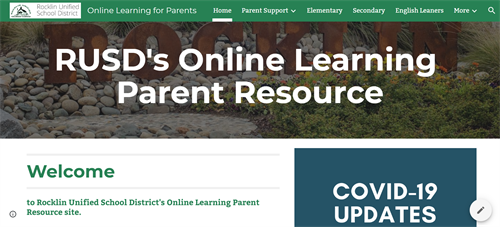 new online learning site screenshot